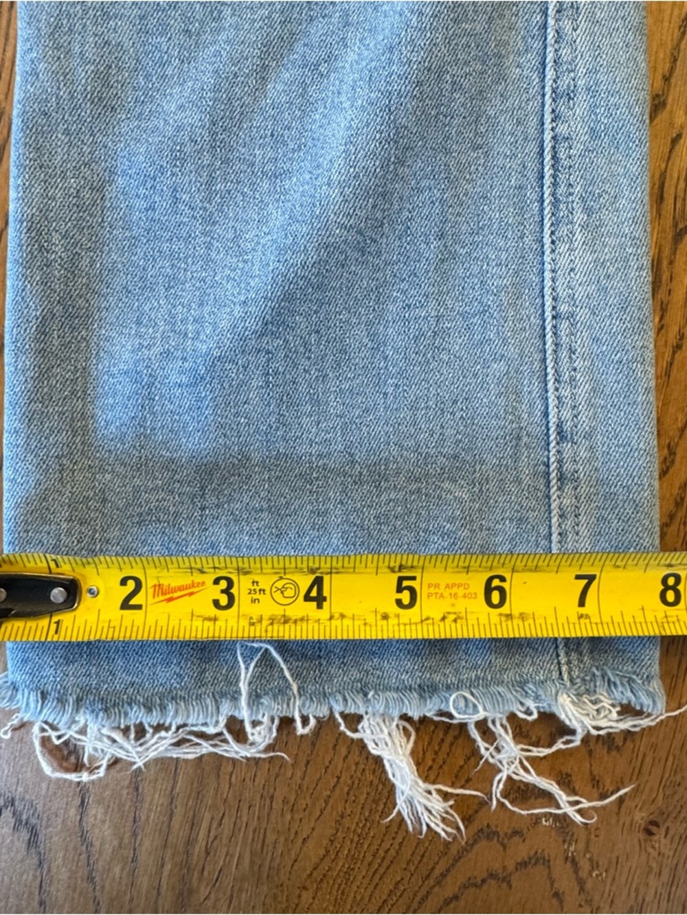 Mother The High Waisted Smokin’ Double Ankle Fray Jeans size 26 - Picture 2 of 16